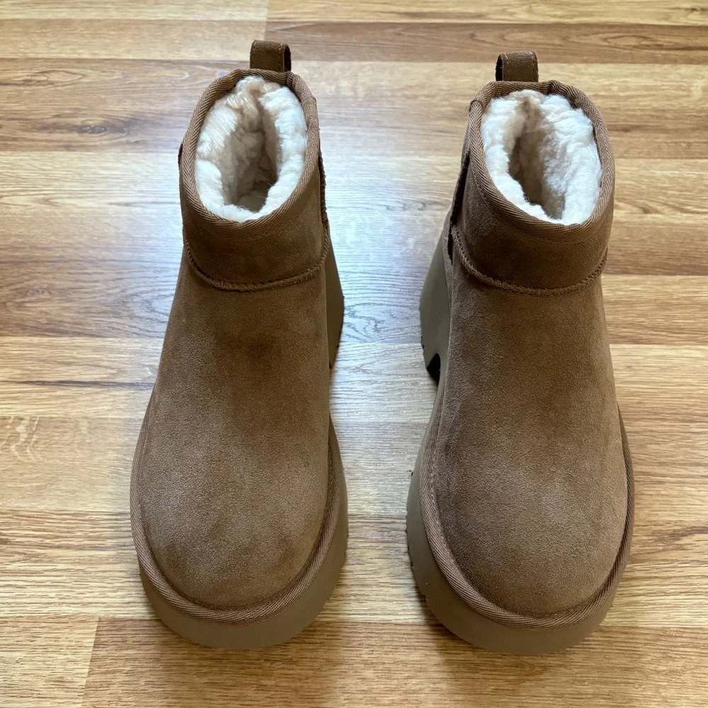 UGG Classic Ultra Mini New Heights Suede Platform Boots - Picture 13 of 13